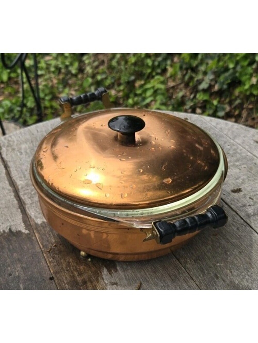 PYREX Glass 1.5qt Casserole In Copper Serving Device & Lid
